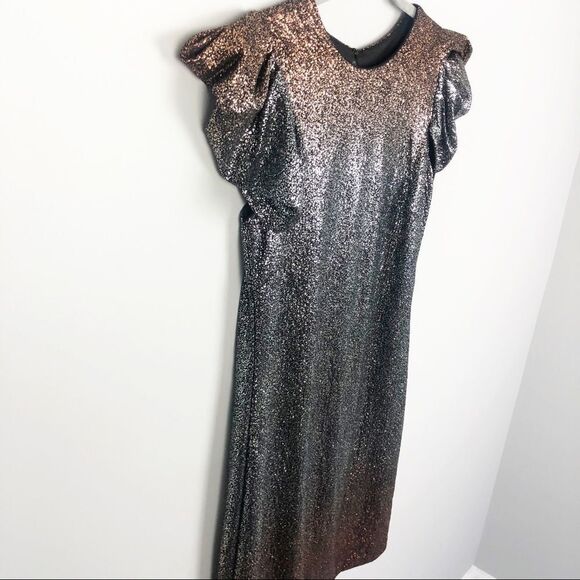 JULIA JORDAN | Ombré Bronze to Silver Dress Size 2 - Picture 3 of 9